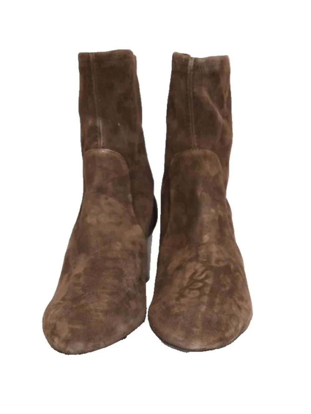 $650 STUART WEITZMAN Yuliana Stretch Suede SOCK Booties CHOCOLATE 7.5 (PD16)